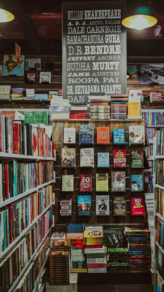Cozy Library Book Shelves Aesthetic Mobile Wallpaper