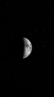 First Quarter Moon Phase Spiritual Growth and Manifestation Aesthetic Wallpaper