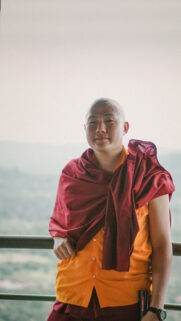 Zen Monk Spiritual Energy and Inner Peace Meditation Wallpaper