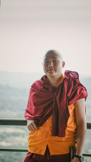 Zen Monk Spiritual Energy and Inner Peace Meditation Wallpaper