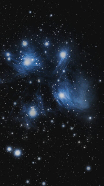 The Pleiades Star Cluster Celestial Energy High Resolution Mobile Wallpaper
