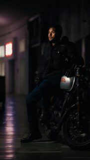 Stunning Royal Enfield Biker Night Ride Aesthetic Phone Wallpaper
