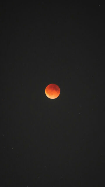 Blood Moon Lunar Eclipse Spiritual Night Sky Phone Wallpaper