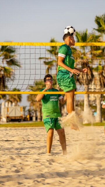 Athletic Beach Footvolley Match Action Sport Mobile Wallpaper