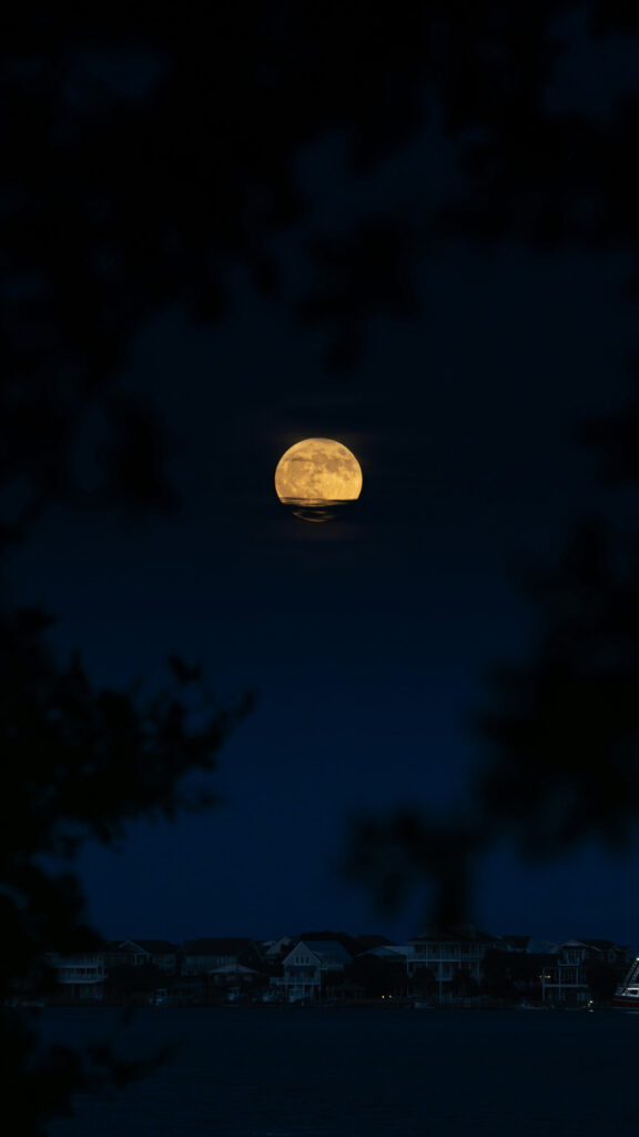 Golden Supermoon Lunar Energy Spiritual Aesthetic 4K Mobile Wallpaper