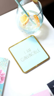 I Am Ginvincible Positive Affirmation Manifestation Aesthetic Wallpaper