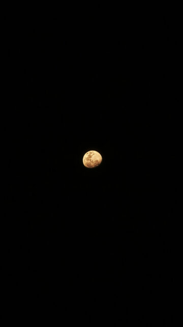 Golden Gibbous Moon Celestial Energy Spiritual Aesthetic Wallpaper