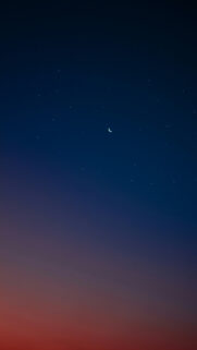 Minimalist Crescent Moon Celestial Aesthetic Night Sky Phone Wallpaper