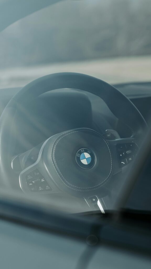 BMW M Sport Steering Wheel Interior Luxury Automotive Wallpaper