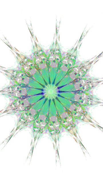 Radiant Green Mandala Energy Symbol for Spiritual Healing and Inner Peace Wallpaper