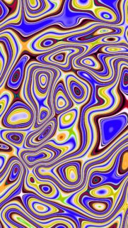 Vibrant Abstract Psychedelic Liquid Swirls Mobile Wallpaper