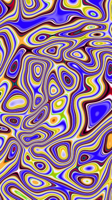 Vibrant Abstract Psychedelic Liquid Swirls Mobile Wallpaper