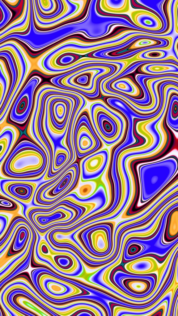 Vibrant Abstract Psychedelic Liquid Swirls Mobile Wallpaper