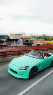 Mint Green Honda S2000 Convertible JDM Sports Car Phone Wallpaper