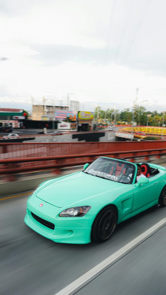 Mint Green Honda S2000 Convertible JDM Sports Car Phone Wallpaper