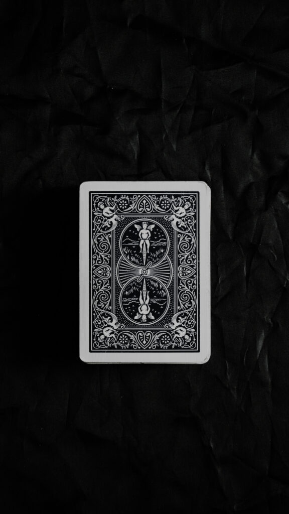 Bicycle Rider Back Playing Card Aesthetic Spiritual Divination Wallpaper