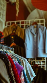 Vintage Thrift Store Clothing Rack Aesthetic Mobile Wallpaper