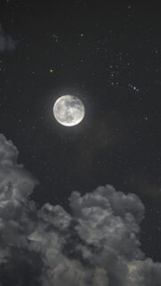 Full Moon Spiritual Energy and Night Sky Aesthetic Mobile Wallpaper