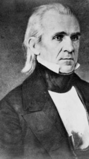 James K. Polk Historical Portrait Monochrome Mobile Wallpaper