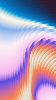 Abstract Waves of Fluid Orange and Electric Blue Gradient Wallpaper