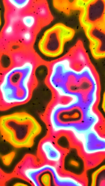 Vibrant Abstract Neon Fluid Art Glow Mobile Phone Wallpaper