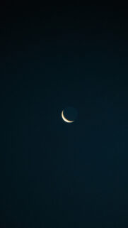 Waxing Crescent Moon Phase Spiritual Energy Aesthetic Phone Wallpaper