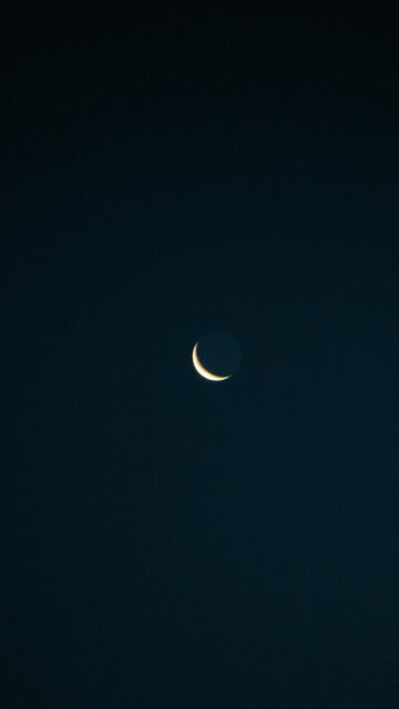 Waxing Crescent Moon Phase Spiritual Energy Aesthetic Phone Wallpaper