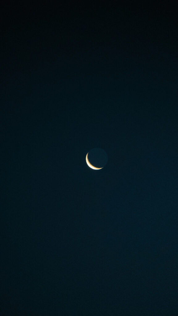 Waxing Crescent Moon Phase Spiritual Energy Aesthetic Phone Wallpaper