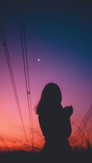 Crescent Moon Energy Silhouette Spiritual Aesthetic Phone Wallpaper