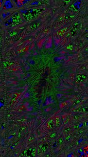Abstract Neon Ribbed Tendril Mesh Psychedelic Digital Art Wallpaper