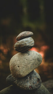 Zen Stone Stacking for Grounding and Spiritual Balance Energy Wallpaper