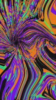 Abstract Neon Swirls and Digital Liquid Flow Phone Wallpaper