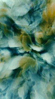 Ethereal Abstract Green and Gold Leaf Motion Blur Art Wallpaper