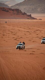 Off-Road Desert Adventure in Wadi Rum Mobile Wallpaper