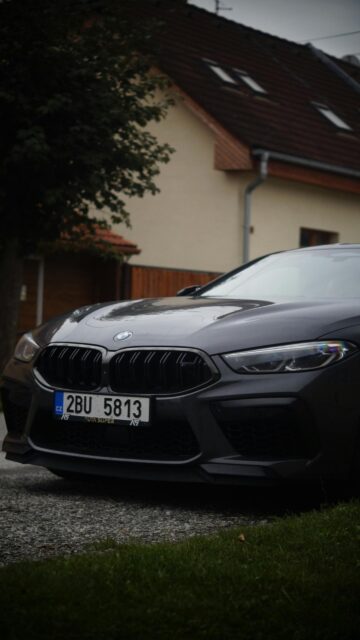 Dark Grey BMW M8 Luxury Sports Car Mobile Phone Wallpaper