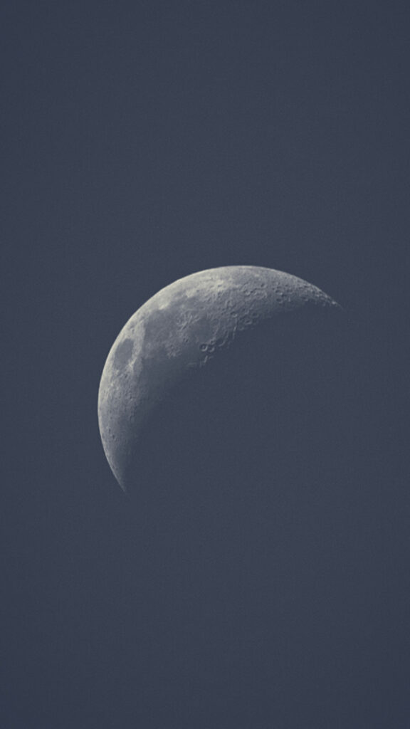 Waxing Crescent Moon Phase Aesthetic Spiritual Energy Wallpaper