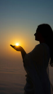 Solar Manifestation Energy and Spiritual Awakening Phone Wallpaper