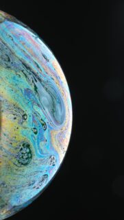 Abstract Iridescent Soap Bubble Macro Sphere Mobile Wallpaper