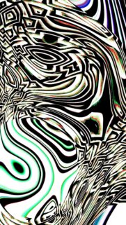 Abstract Glitch Art Black and White Geometric Illusion Wallpaper