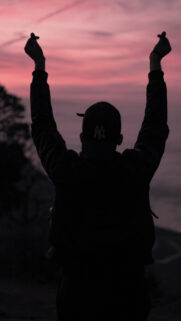 Manifesting Love and Connection Silhouette Aesthetic Phone Wallpaper