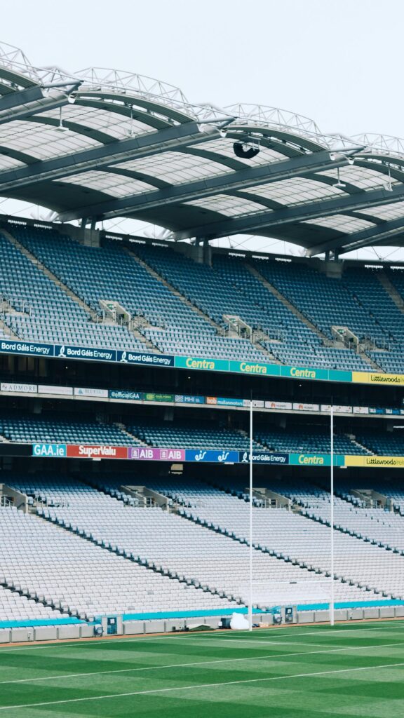 Croke Park Stadium Empty Seating Rows Professional Sports Arena Wallpaper