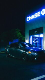 Lexus IS Sedan Night Street Photography Style Mobile Wallpaper