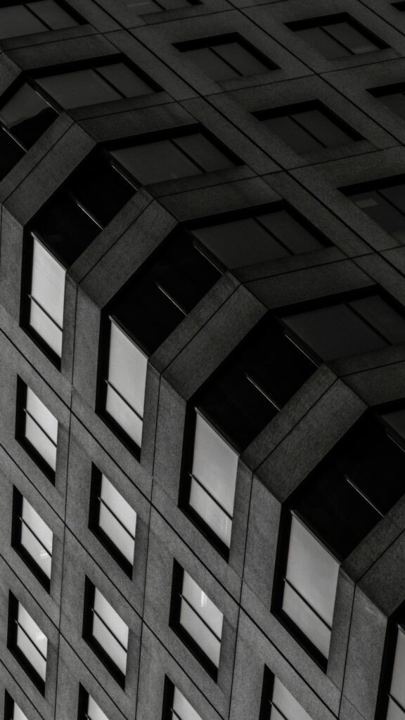 Abstract Skyscraper Architecture Minimalist Monochrome Mobile Wallpaper
