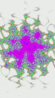 Vibrant Abstract Neon Magenta and Electric Green Digital Art Wallpaper
