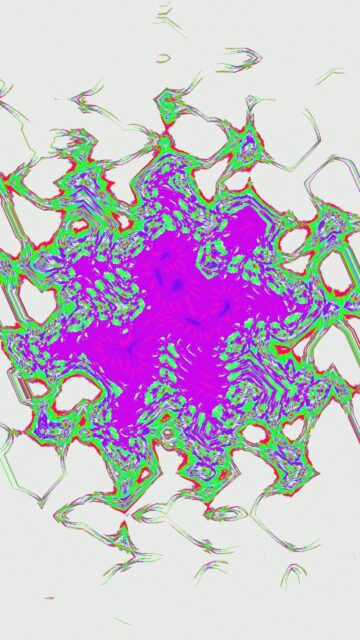 Vibrant Abstract Neon Magenta and Electric Green Digital Art Wallpaper