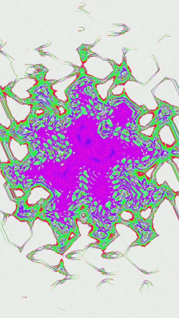 Vibrant Abstract Neon Magenta and Electric Green Digital Art Wallpaper