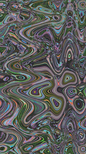 Abstract Psychedelic Swirls and Liquid Marble Rainbow Art Wallpaper