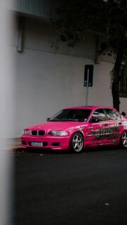 Stunning Neon Pink Custom BMW E46 Sedan Mobile Wallpaper