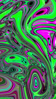 Vibrant Neon Liquid Swirl Abstract Phone Wallpaper