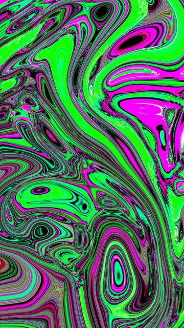Vibrant Neon Liquid Swirl Abstract Phone Wallpaper
